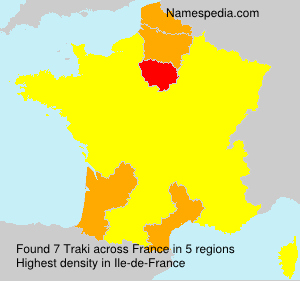 Surname Traki in France Surname Traki in France