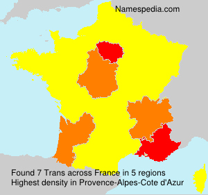 Surname Trans in France Surname Trans in France