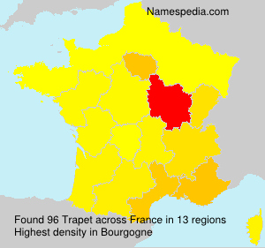 Surname Trapet in France Surname Trapet in France