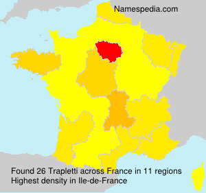 Surname Trapletti in France Surname Trapletti in France