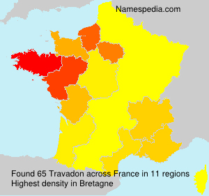 Surname Travadon in France Surname Travadon in France