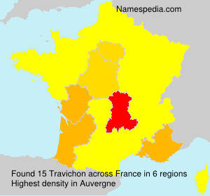 Surname Travichon in France Surname Travichon in France