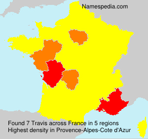 Surname Travis in France Surname Travis in France
