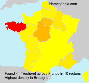 Surname Trecherel in France Surname Trecherel in France