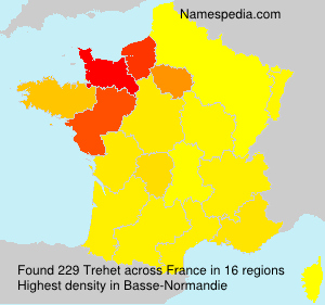 Surname Trehet in France Surname Trehet in France