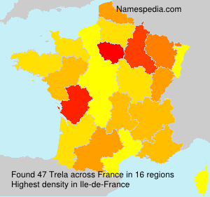 Surname Trela in France Surname Trela in France