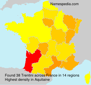 Surname Trentini in France Surname Trentini in France