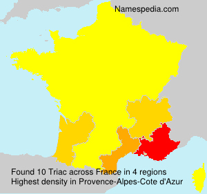 Surname Triac in France Surname Triac in France