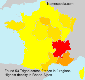 Surname Trigon in France Surname Trigon in France