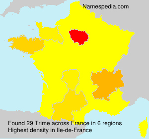 Surname Trime in France Surname Trime in France
