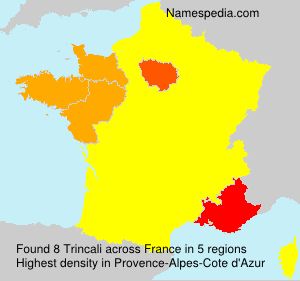 Surname Trincali in France Surname Trincali in France