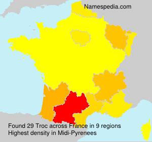 Surname Troc in France Surname Troc in France
