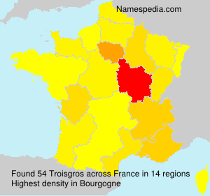 Surname Troisgros in France
