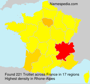 Surname Trolliet in France Surname Trolliet in France