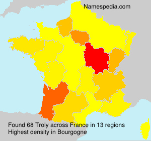 Surname Troly in France