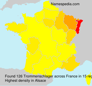 Surname Trommenschlager in France Surname Trommenschlager in France
