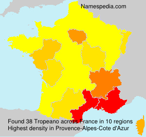 Surname Tropeano in France
