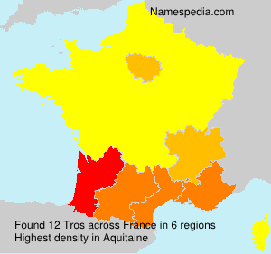 Surname Tros in France Surname Tros in France