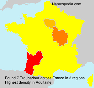 Surname Troubadour in France Surname Troubadour in France