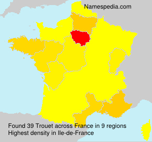 Surname Trouet in France Surname Trouet in France