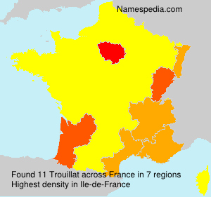 Surname Trouillat in France Surname Trouillat in France