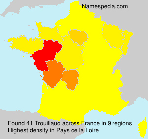 Surname Trouillaud in France Surname Trouillaud in France