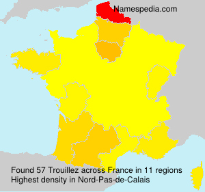 Surname Trouillez in France Surname Trouillez in France