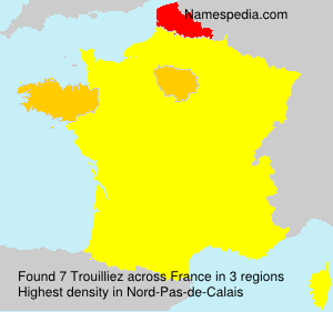 Surname Trouilliez in France Surname Trouilliez in France