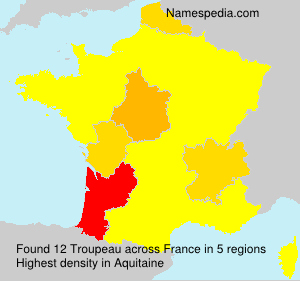 Surname Troupeau in France Surname Troupeau in France