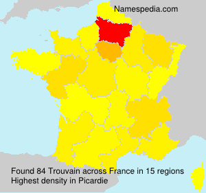 Surname Trouvain in France Surname Trouvain in France