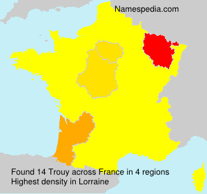 Surname Trouy in France Surname Trouy in France