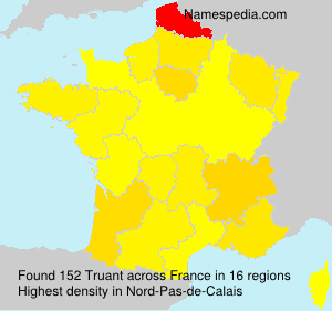 Surname Truant in France Surname Truant in France