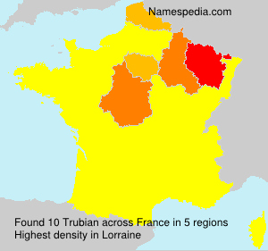 Surname Trubian in France Surname Trubian in France