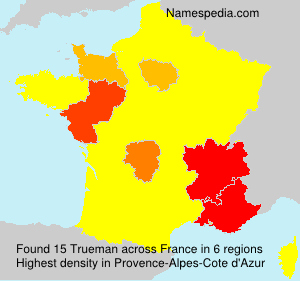 Surname Trueman in France Surname Trueman in France