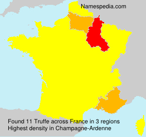 Surname Truffe in France Surname Truffe in France