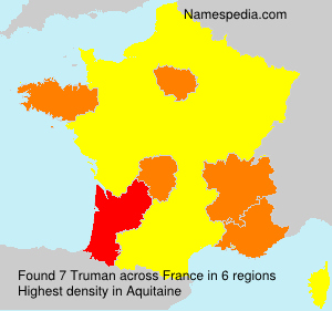 Surname Truman in France Surname Truman in France