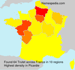 Surname Trutet in France Surname Trutet in France