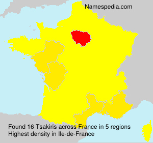 Surname Tsakiris in France Surname Tsakiris in France