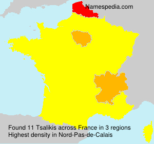 Surname Tsalikis in France Surname Tsalikis in France