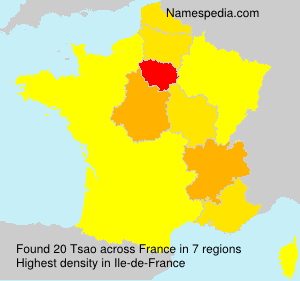 Surname Tsao in France Surname Tsao in France