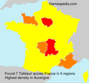 Surname Tsiklauri in France Surname Tsiklauri in France
