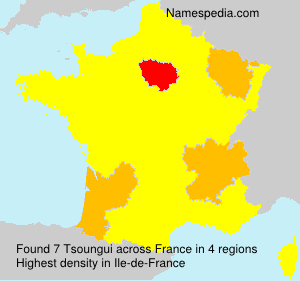 Surname Tsoungui in France Surname Tsoungui in France
