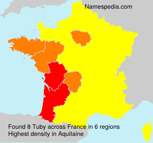 Surname Tuby in France Surname Tuby in France