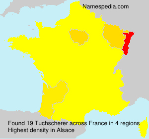 Surname Tuchscherer in France Surname Tuchscherer in France