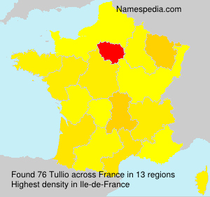 Surname Tullio in France Surname Tullio in France