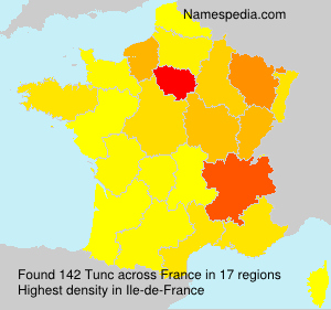 Surname Tunc in France Surname Tunc in France