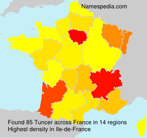 Surname Tuncer in France Surname Tuncer in France