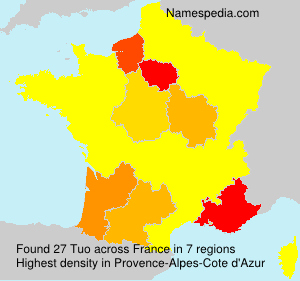 Surname Tuo in France Surname Tuo in France