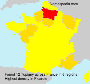 Surname Tupigny in France Surname Tupigny in France