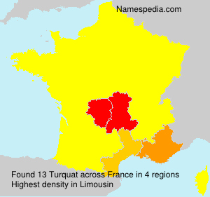 Surname Turquat in France Surname Turquat in France